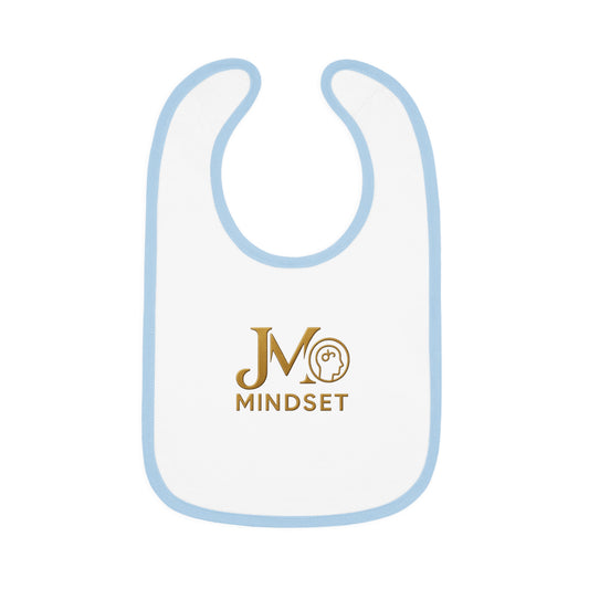 Baby Bib with Contrast Trim, Toddler Gift, Cute Baby Shower Present, Fun Mindset Theme Bib, Personalized Baby Essential