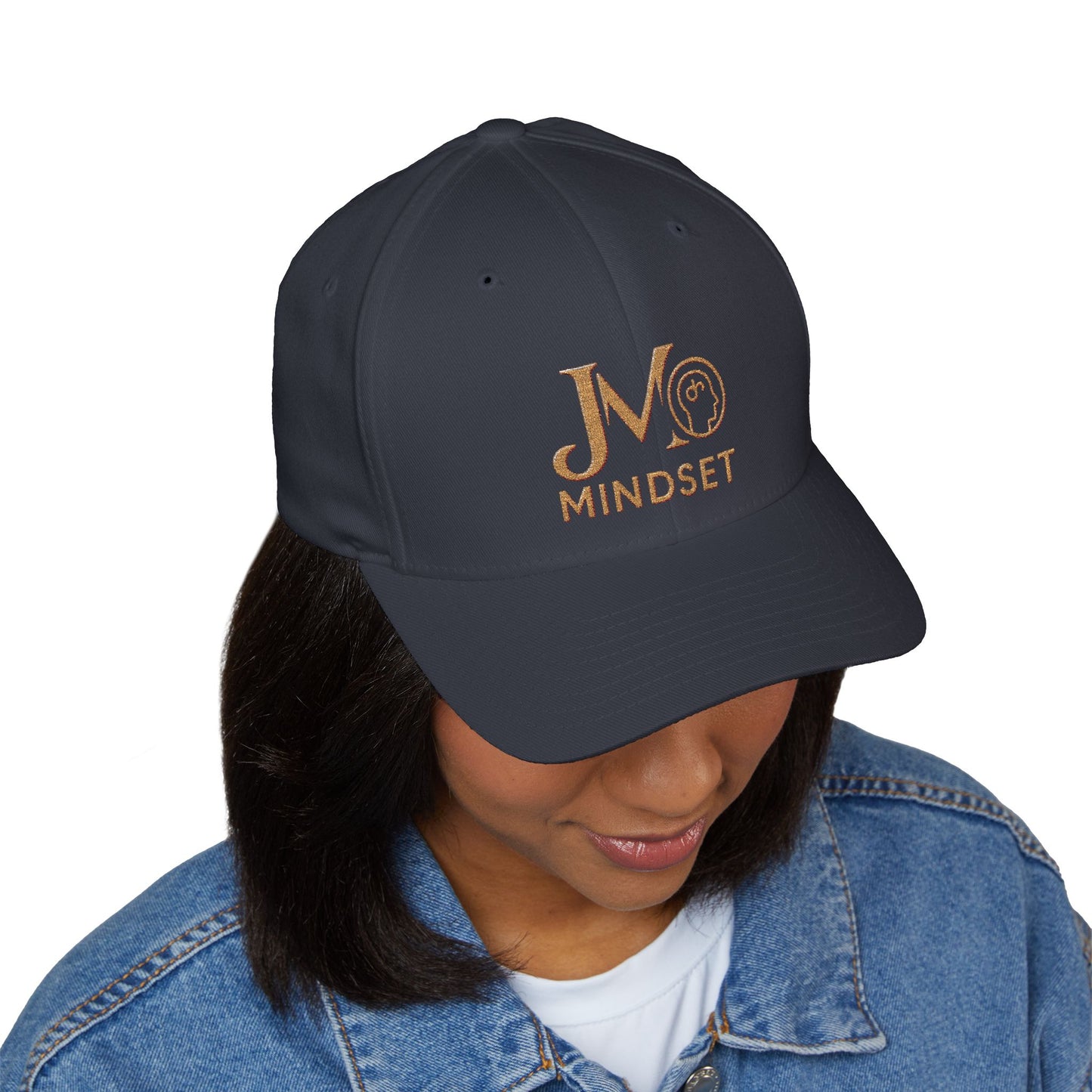 Mindset Embroidered Cap, Inspirational Hat, Motivational Gift, Closed-Back Structured Cap, Unisex Cap for Self-Improvement