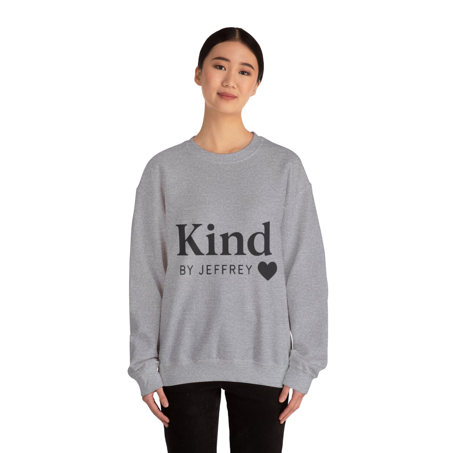 Kind by Jeffrey Crewneck Sweatshirt - Cozy Gift for Kindness Advocates, Perfect for Everyday Wear, Casual Outfits, Friendship Day, [...]