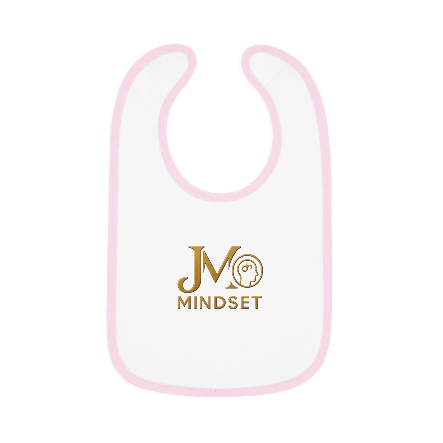 Baby Bib with Contrast Trim, Toddler Gift, Cute Baby Shower Present, Fun Mindset Theme Bib, Personalized Baby Essential