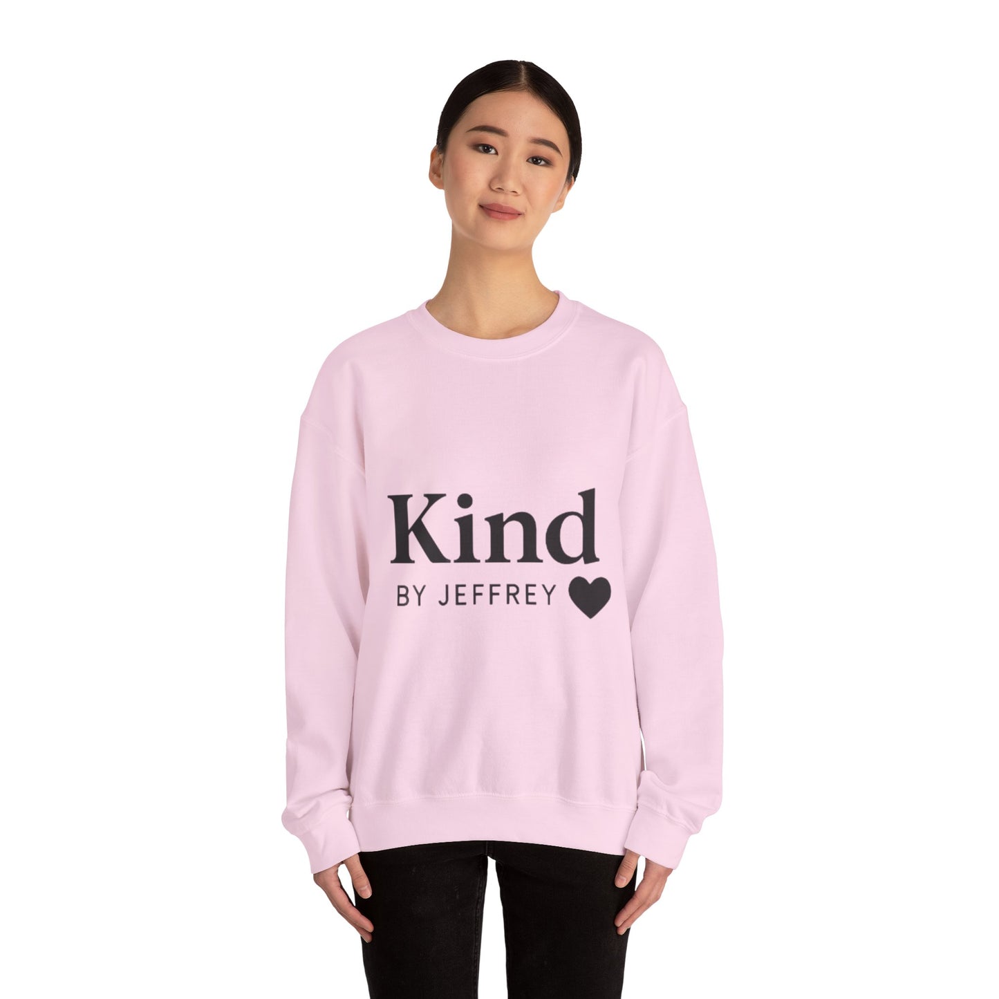 Kind by Jeffrey Crewneck Sweatshirt - Cozy Gift for Kindness Advocates, Perfect for Everyday Wear, Casual Outfits, Friendship Day, [...]