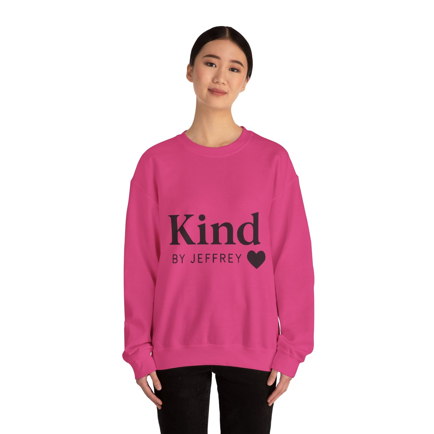 Kind by Jeffrey Crewneck Sweatshirt - Cozy Gift for Kindness Advocates, Perfect for Everyday Wear, Casual Outfits, Friendship Day, [...]
