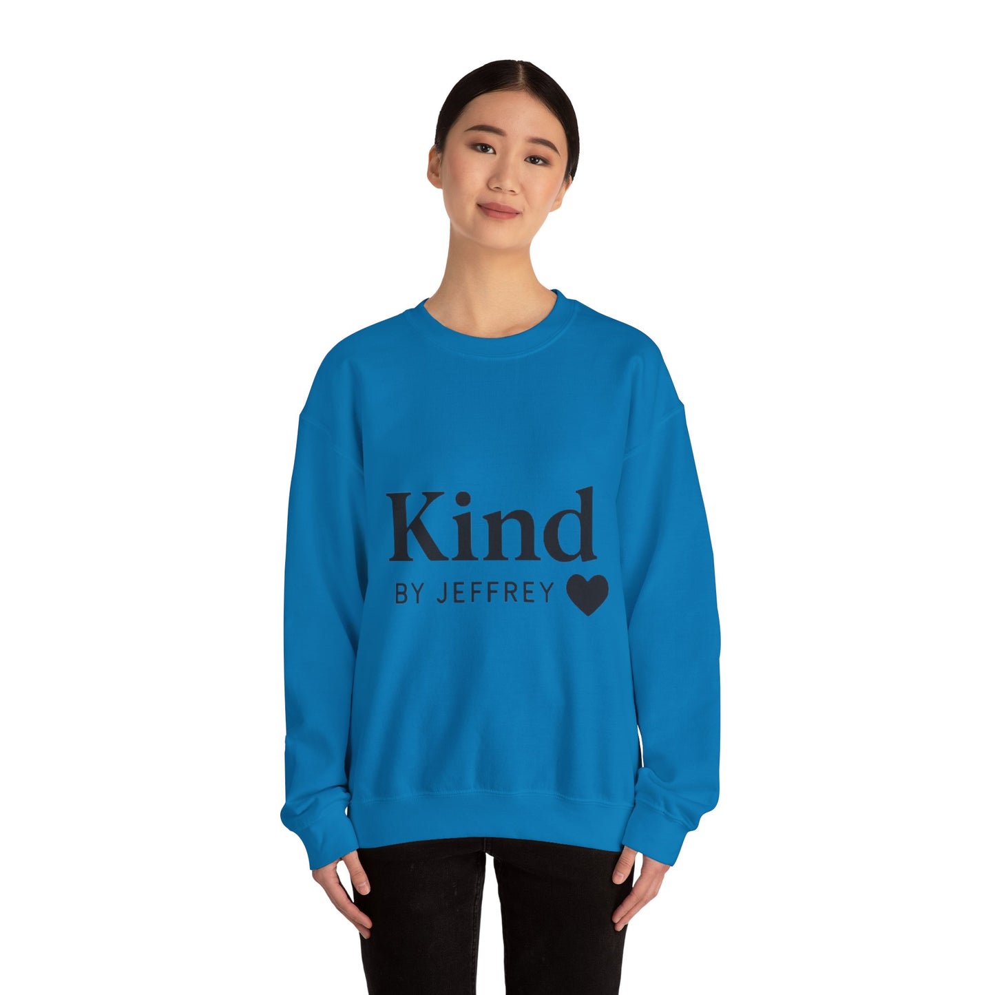 Kind by Jeffrey Crewneck Sweatshirt - Cozy Gift for Kindness Advocates, Perfect for Everyday Wear, Casual Outfits, Friendship Day, [...]
