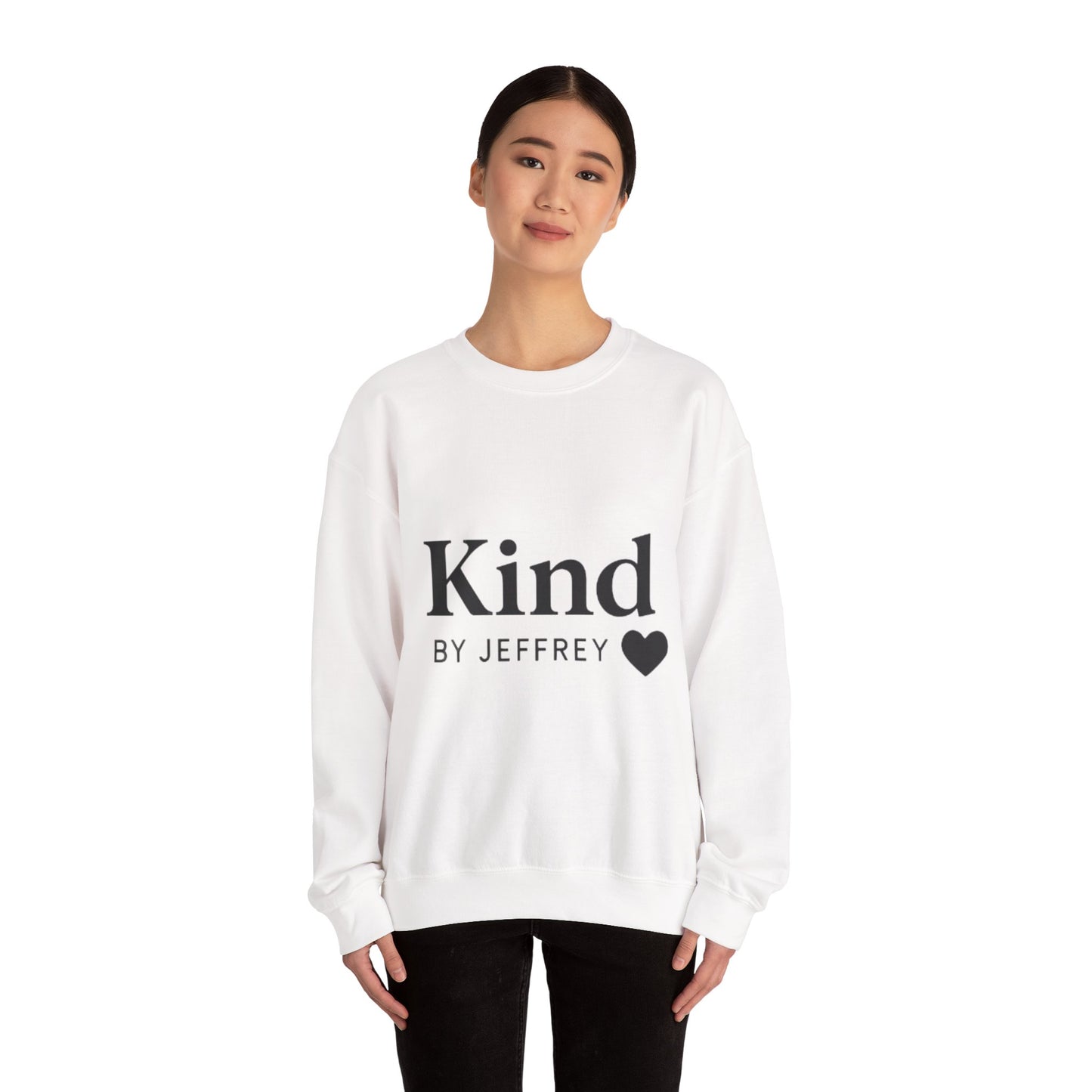 Kind by Jeffrey Crewneck Sweatshirt - Cozy Gift for Kindness Advocates, Perfect for Everyday Wear, Casual Outfits, Friendship Day, [...]
